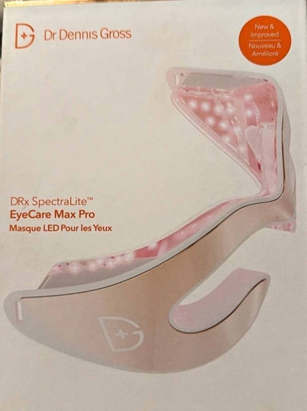 Dr Dennis Gross DRx SpectraLite EyeCare Max Pro LED EyeCare Mask NWT Pink